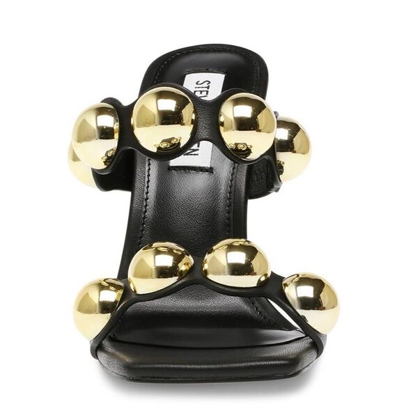 Revolve Steve Madden Jovanni Mule Heel with Gold Tone Hardware Size 5.5 - Picture 3 of 11